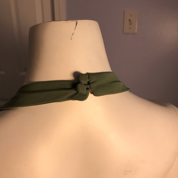 Green Alfred Angelo Halter Dress Size 14 - Picture 5 of 7